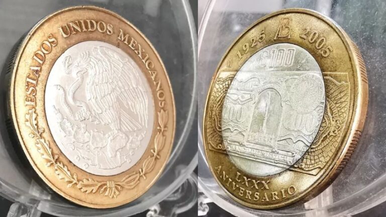 Moneda de 100 pesos conmemorativa de Banxico alcanza hasta 2,190 pesos en reventa