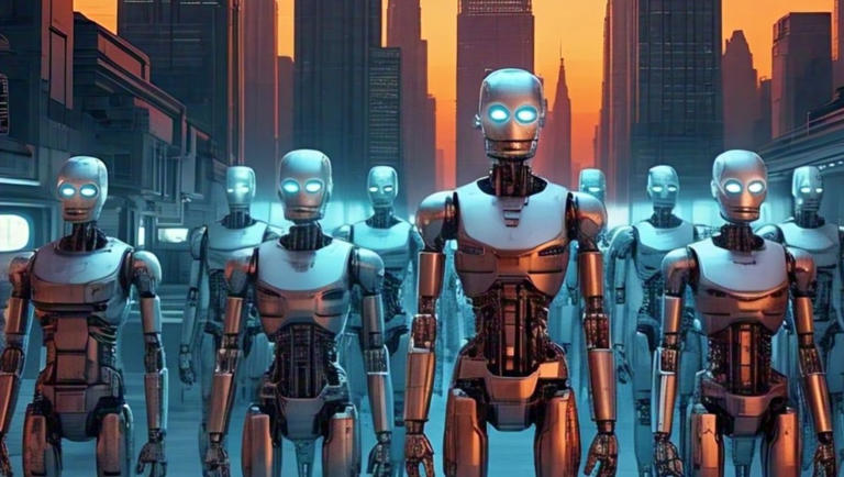 China inaugura base de entrenamiento de robots humanoides en Shanghái