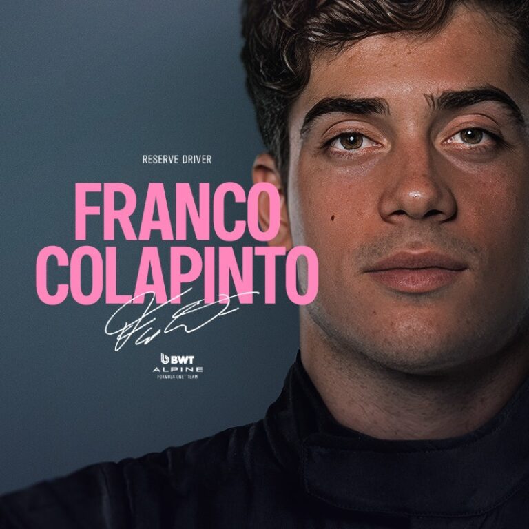 Franco Colapinto se suma a Alpine como piloto reserva en 2025