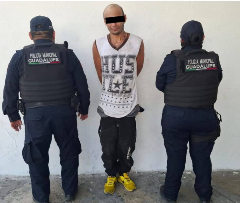Hombre detenido en Guadalupe por amenazar a su esposa
