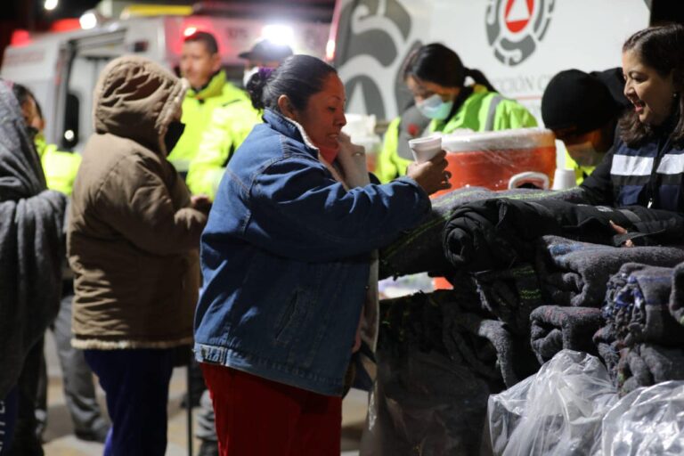 Protección Civil realiza operativo para apoyar a personas vulnerables por bajas temperaturas