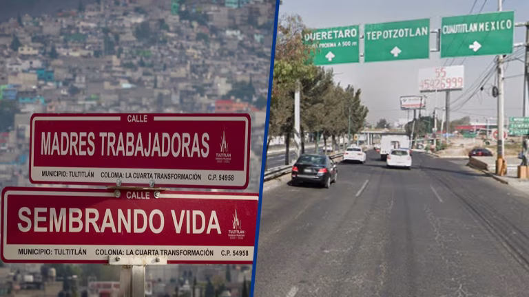 Vecinos de Tultitlán cierran casetas de la Carr. México-Querétaro, como protesta por el cambio de nombre en colonia La Cuarta Transformación