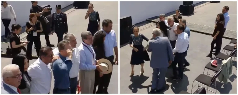 Disculpas por desaire: Líderes de Morena se excusan con Sheinbaum tras incidente en mitin