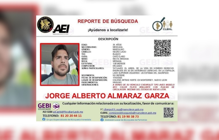 Hallan sin vida a maestro de la UANL reportado como desaparecido en Monterrey