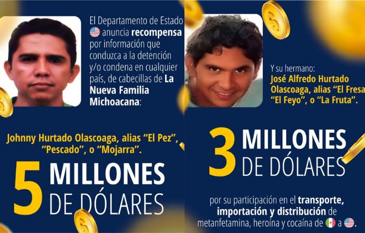 E.U. ofrece 8 MDD por líderes de La Nueva Familia Michoacana