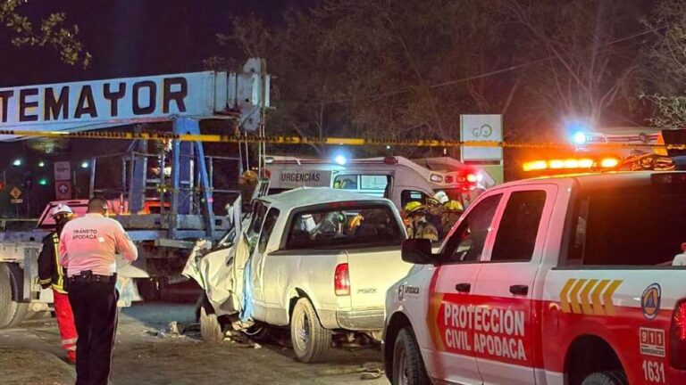 Accidente en Apodaca deja una víctima mortal y dos menores heridos