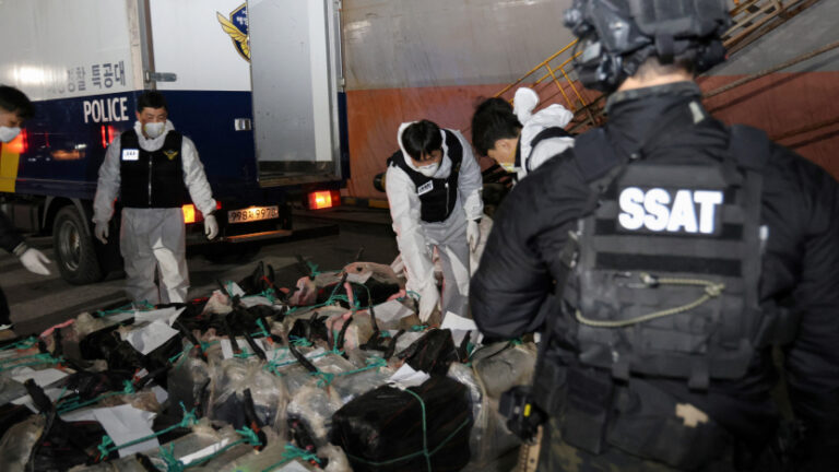 Corea del Sur incauta más de dos toneladas de cocaína en buque procedente de México