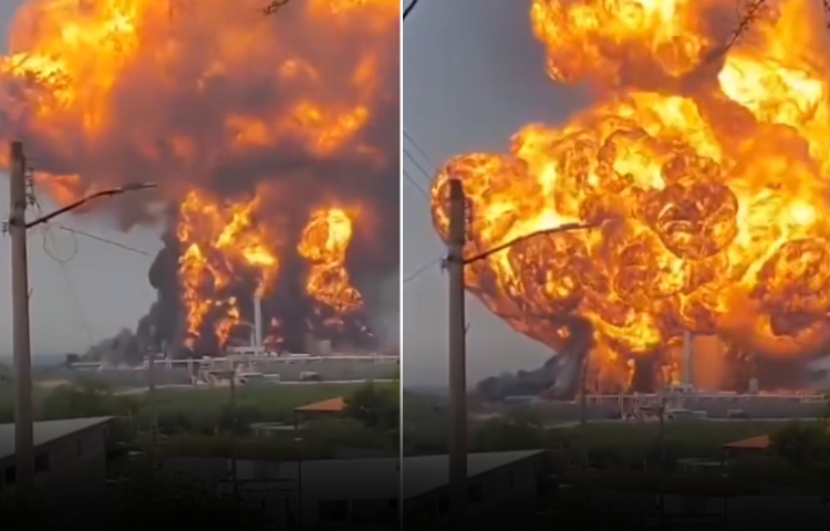 Explosión provoca incendio en planta de diésel en Cadereyta