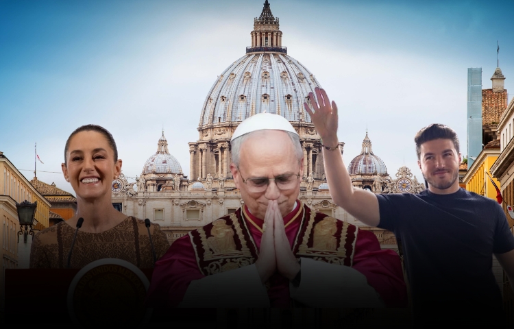 Claudia Sheinbaum y Samuel García desean invitar al Papa León XIV a México