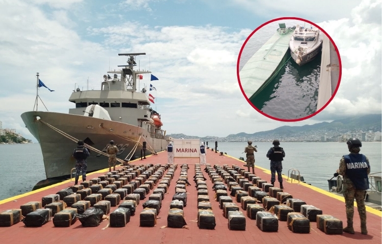 Cae narcosubmarino con 3.5 toneladas de cocaína en costas de Guerrero