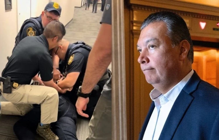 Senador Alex Padilla es esposado tras cuestionar redadas migratorias
