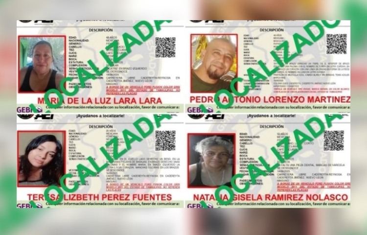 Tras una semana desaparecidos, localizan con vida a tres mujeres y un enfermero en Los Ramones, NL