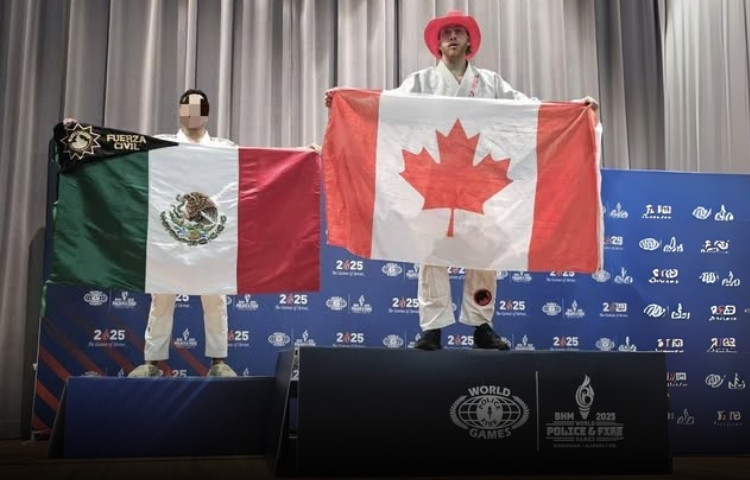 Fuerza Civil destaca en el Mundial de Policías y Bomberos 2025 con medalla de plata en jiujitsu