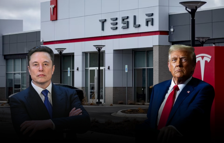 Caen acciones de Tesla tras ruptura entre Donald Trump y Elon Musk