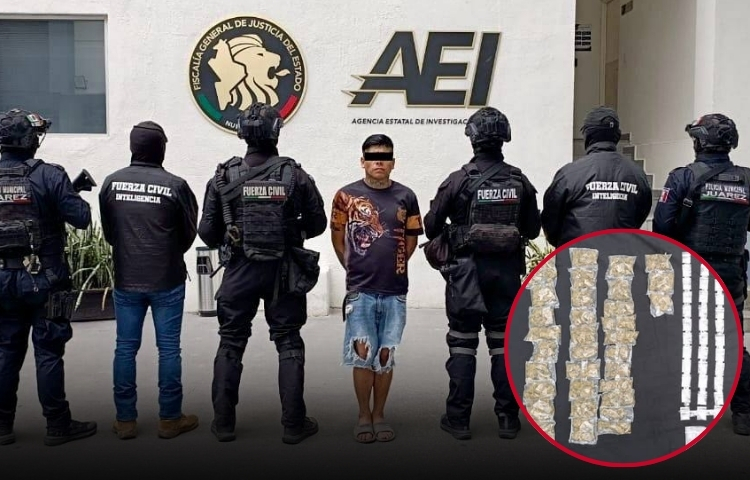 Arrestan en Juárez a hombre con sustancias ilícitas tras operativo de Fuerza Civil
