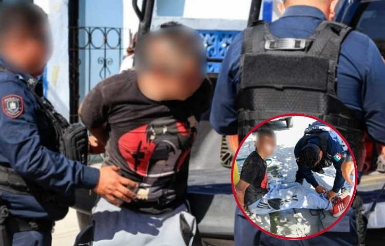 Presunto ladrón es sometido por vecinos en Guadalupe