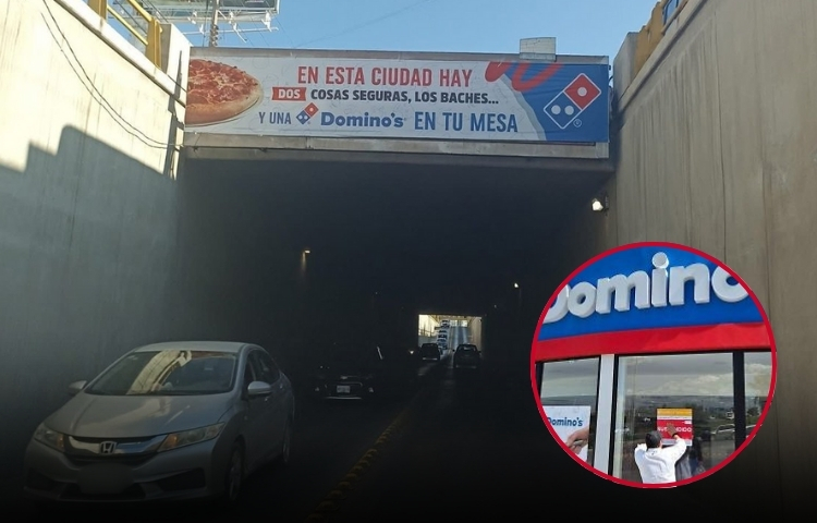 Clausuran sucursal de Domino’s tras publicidad viral sobre baches en San Luis Potosí