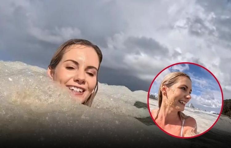 Influencer nada entre aguas negras con heces fecales creyendo que era espuma marina
