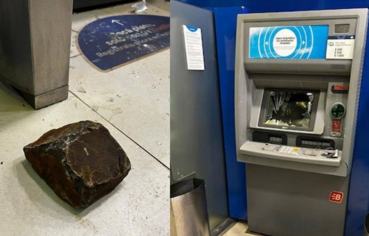 Lucas T. causa destrozos en un cajero automático tras frustración por retiro fallido