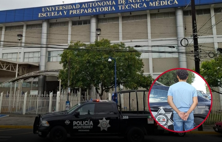 Menor detenido tras agredir a compañera en la Preparatoria Técnica Médica