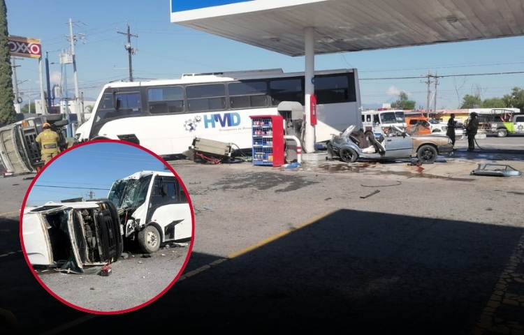 Seis heridos tras accidente con cinco vehículos en Ciénega de Flores