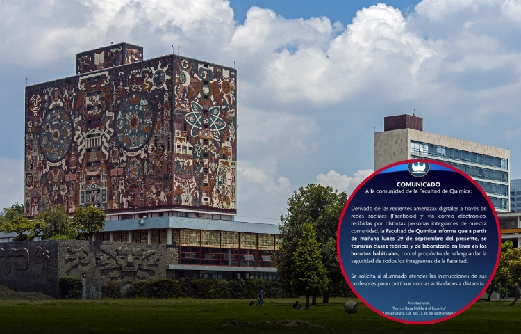 Amenazas de atentado provocan suspensión de clases en la UNAM