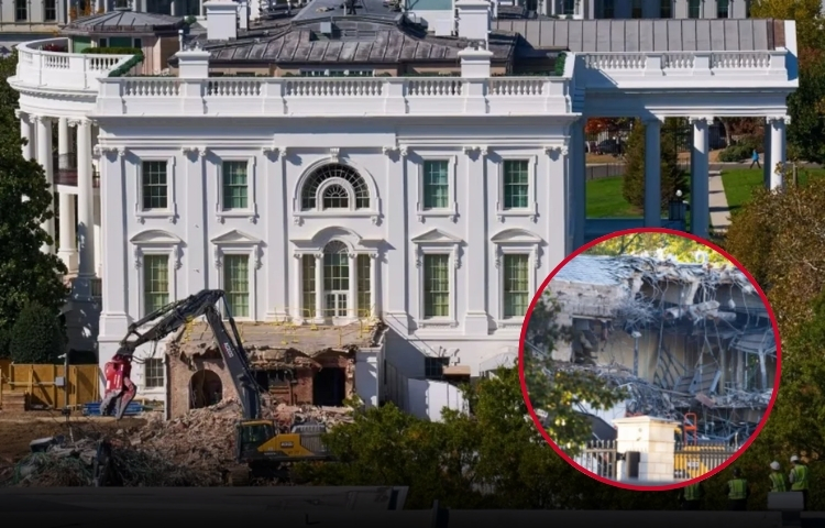 Donald Trump derriba el Ala Este de la Casa Blanca para un salón de baile de 300 millones
