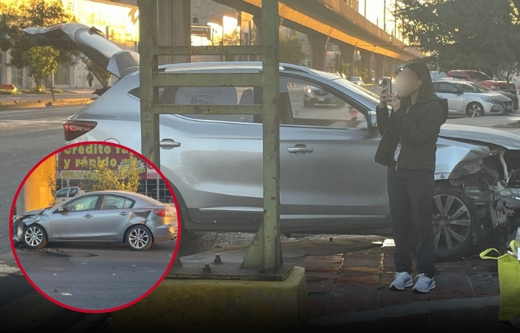 Dos personas resultan heridas tras choque en avenida Cristóbal Colón