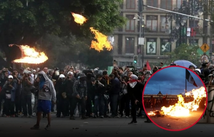 Decenas de policías y civiles resultan heridos durante conmemoración de la matanza de Tlatelolco en CDMX