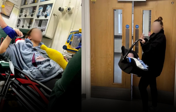Joven da a luz inesperadamente tras acudir al hospital por dolor abdominal