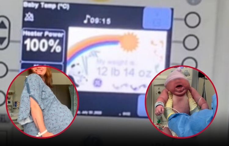 Madre de Tennessee da a luz al bebé más grande en tres años en su hospital y comparte el momento en redes