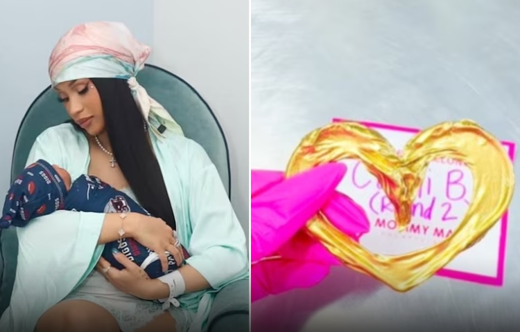 Cardi B transforma el cordón umbilical de su bebé en una joya personalizada