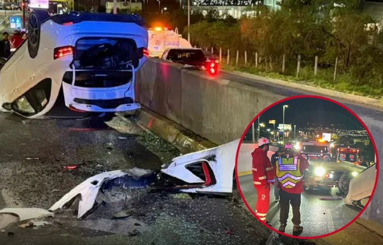 Menor pierde el control y vuelca su auto en Paseo de los Leones
