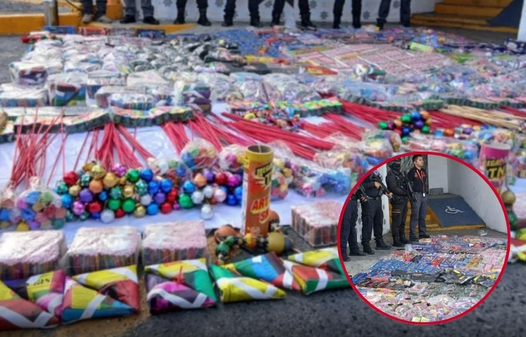 Operativo en Guadalupe deja más de una tonelada de pirotecnia decomisada