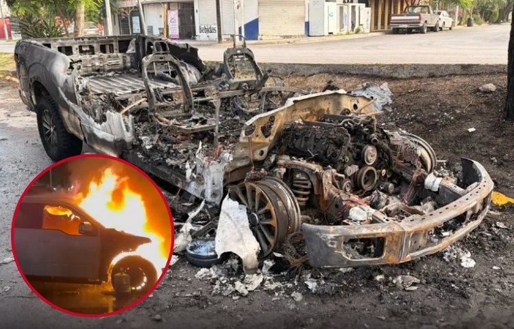 Incendian camioneta de vendedor de Tostitos con ceviche en Monterrey; vehículo era su herramienta de trabajo
