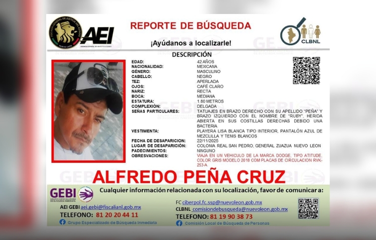 Familia busca a taxista regio desaparecido rumbo a Tamaulipas