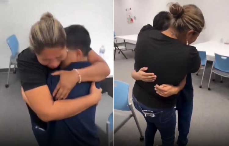 Madre se reencuentra con su hijo tras error de ICE