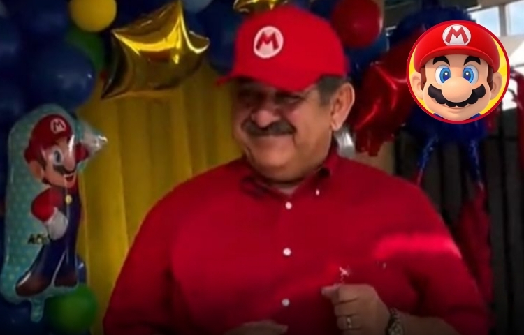 Papá celebra su cumpleaños con temática de Mario Bros y se vuelve viral