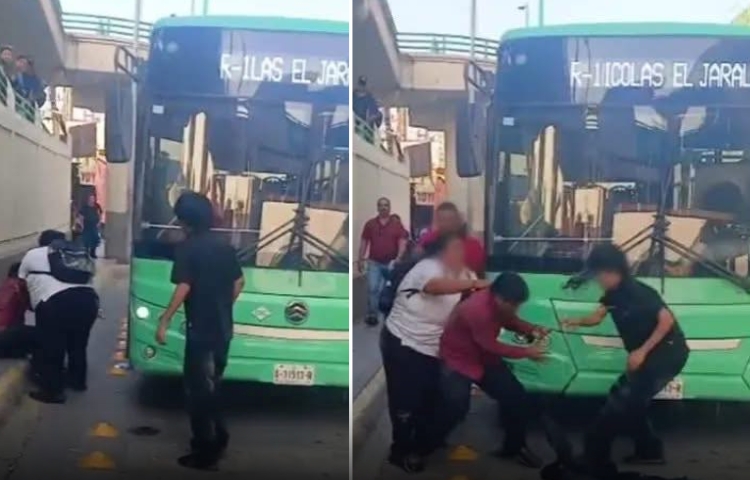 Riña entre chofer e inspector de transporte genera caos en avenida Universidad