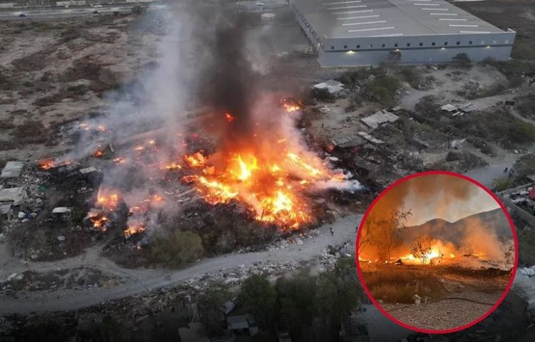 Controlan incendio de gran magnitud en predio de Santa Catarina