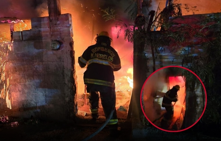 Moviliza incendio a cuerpos de auxilio en Montemorelos