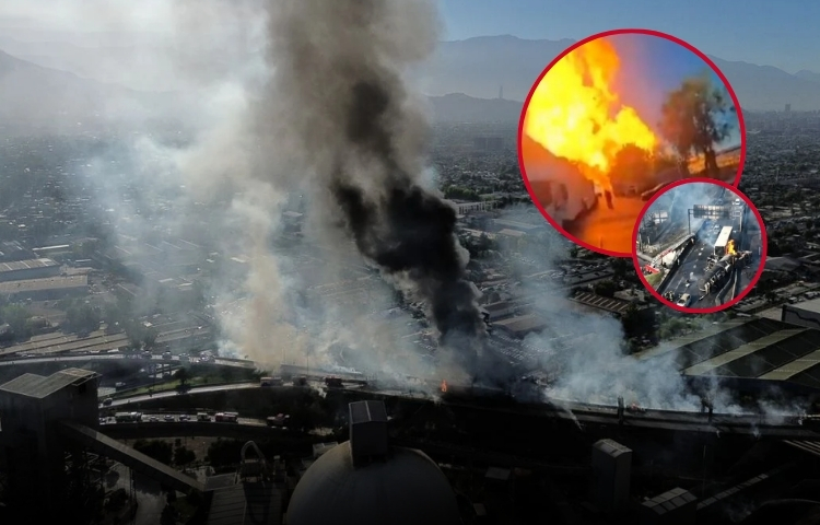Explosión de pipa con gas LP deja muertos y heridos en Santiago de Chile