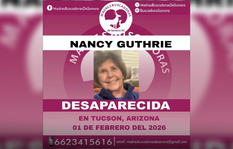 Madres Buscadoras de Sonora se suman a la búsqueda de Nancy Guthrie en México